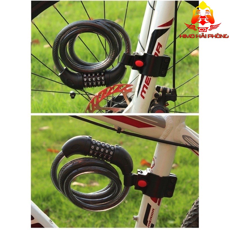 Khoá số cho xe đạp xe điện trợ lực,xe đạp loại 5-6 số đổi được mật mã ,có hai loại cỡ dây to chắc chắn Loại 1